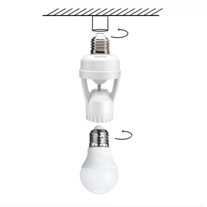 Motion Sensor Light Socket Smart Sensor Light Switch LED PIR Infrared Motion Sensor Detection E27 Light Bulb Auto Light Control