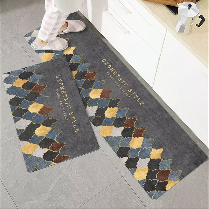 Fashion Simple Nordic Style Kitchen Mat Floor Carpet House Hold Long Strip Door Modern Home Decor