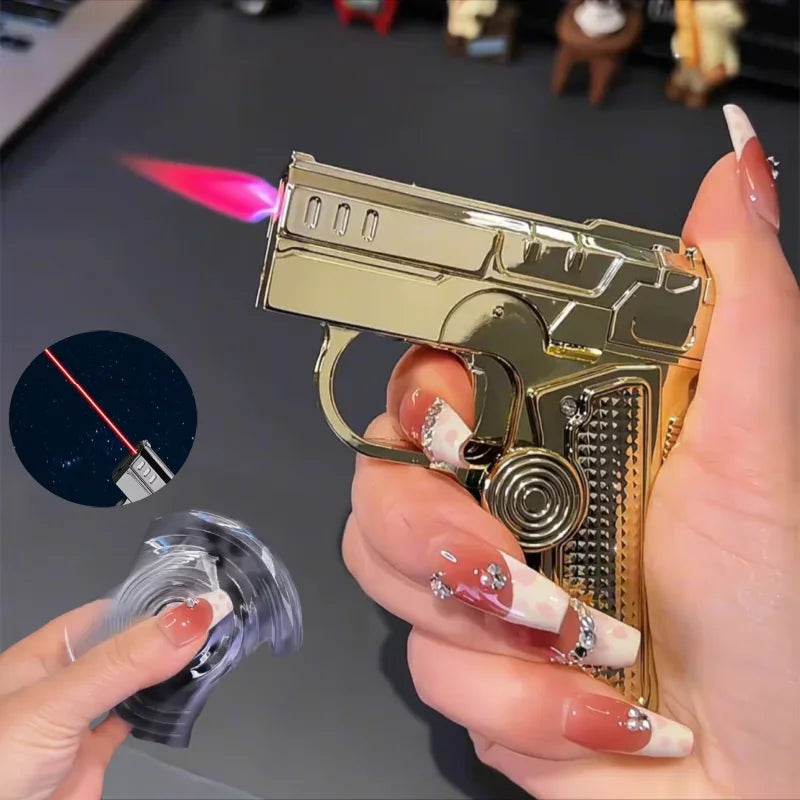 Metal Folding Laser Gun Style Lighter