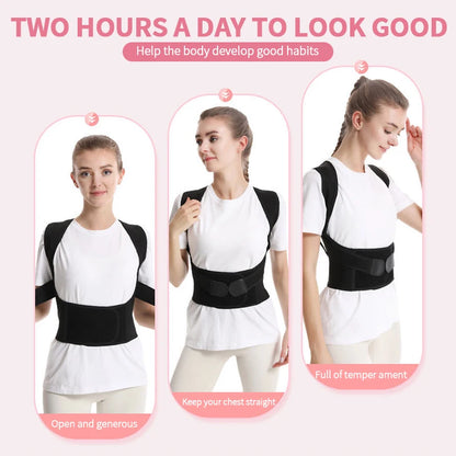 Adjustable Back Posture Belt Office Home Gym Unisex Back Posture Brace for Men Women Fit for Spine Back Brace for Shoulders