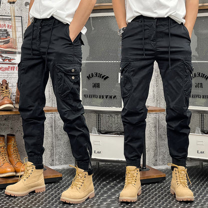 Skinny Cargo Pants Autumn Men Slim Fit Jogger Pants Elastic Waist Outdoor Tactical Pants Men Trousers With Multi pockets