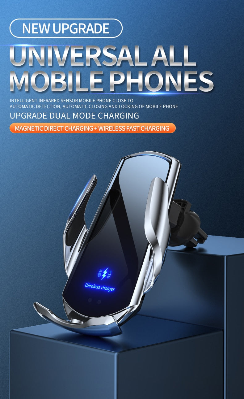 Car Phone Holder For Mercedes Benz 2008 2009 2010 C Class W204 Wireless Charger USB Infrared Fast Charging