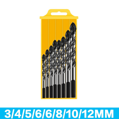 3-12mm Multifunctional Glass Metal Tile Drill Bit Triangle Diamond Drill Set Ceramic Concrete Brick Wood Punching Hole Saw Drill