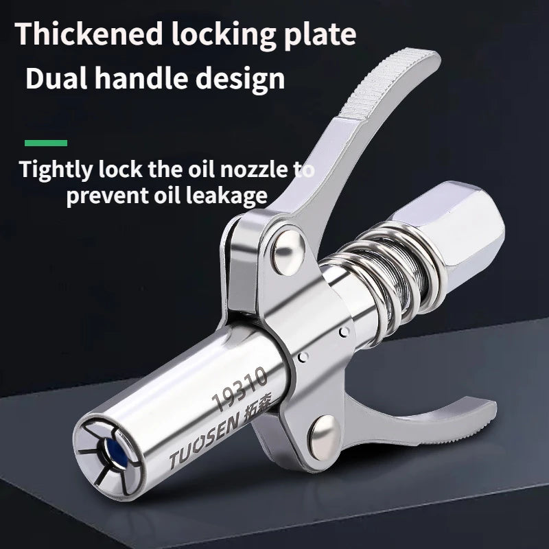 Grease Gun Coupler 10000 PSI NPTI/8 Oil Pump Quick Release Grease Tip Tool Car Syringe Lubricant Tip Grease Nozzle Repair Tool
