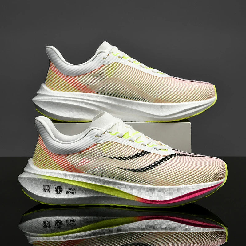 Men's Carbon Plate Sneakers Professional Marathon Racing Running Shoes High Quality Men's Shoes Comfortable White Sports Shoes