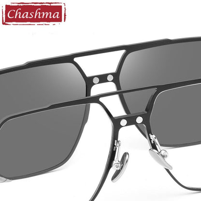 Chashma Polarized Clips Frame Eyeglasses Men Prescription Glasses Titanium Optical Crystal for Myopia Lenses Night Driving Glass