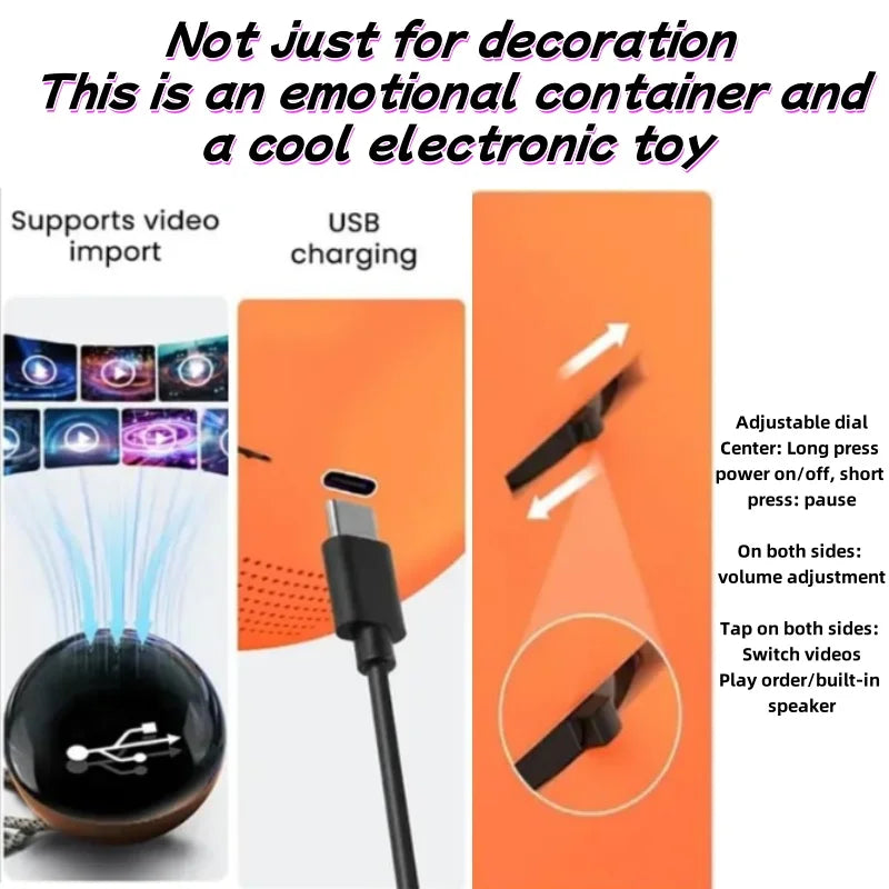Customizable video glass ball