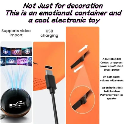 Customizable video glass ball