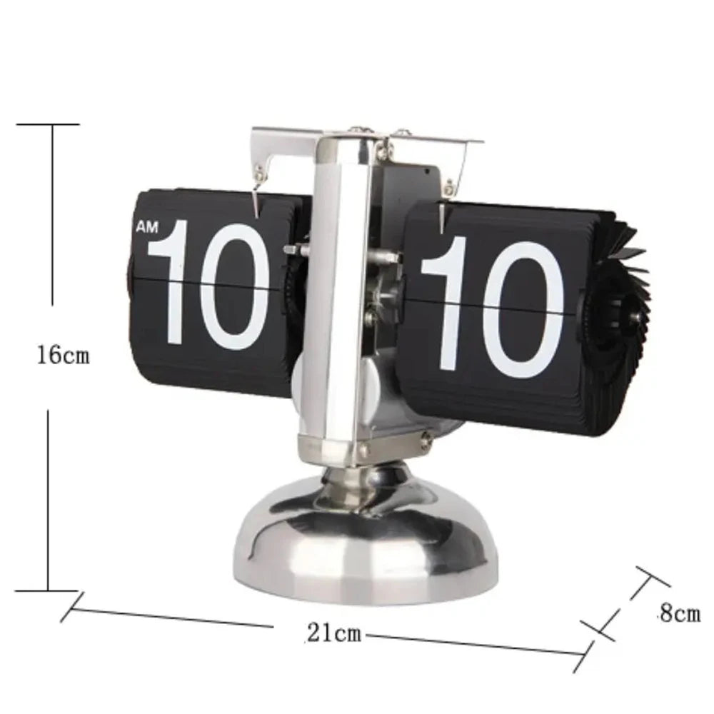 Mordern Style Flip Clock Turning Page Time for Home Desktop Decoration with Full of Sense of Technology