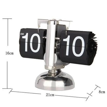 Mordern Style Flip Clock Turning Page Time for Home Desktop Decoration with Full of Sense of Technology