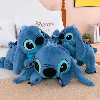 Disney Stitch Plush Stuffed Doll Blue Kawaii Cartoon Animal Sofa Sleeping Soft Pillow Toys For Kids Girl Cute Birthday Gifts