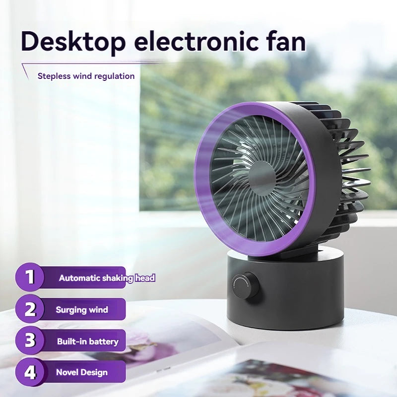 Desktop fan, small dormitory USB small fan, rechargeable fan, portable portable portable office clip on electric fan, student