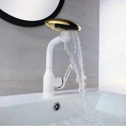 4 Modes 360° Rotation Multi Functional Waterfall Basin Faucet  Stream Sprayer Hot Cold Water Sink Mixer Wash Tap For Bathroom