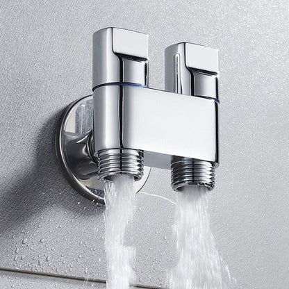 Brass thickened triangular valve washbasin hot and cold faucet water heater inlet valve toilet four-point wall stop valve