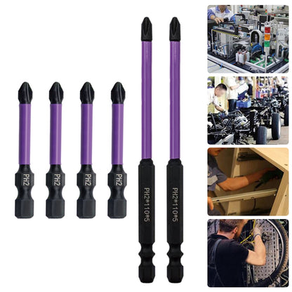 HRC61 Degree Magnetic Cross Screwdriver Bits PH2 Screwdriver Impact Drill Bits