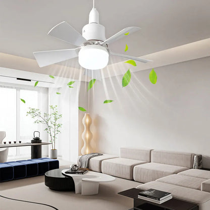 E27 Remote Control Large Size Fan Lamp with LED Lights Dimmable Mount Light Ceiling Fans for Bedroom Living Room Decoration