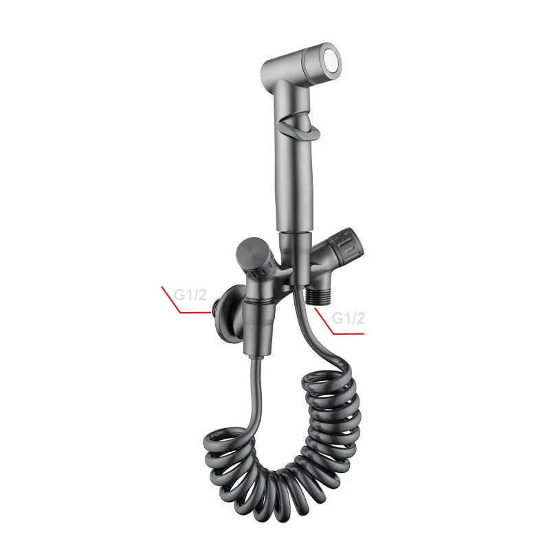 Handheld toilet bidet faucet sprayer toilet self-cleaning shower head bathroom handheld bidet set one in two out toilet faucet