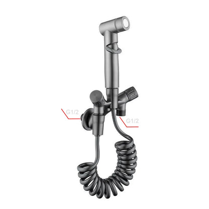 Handheld toilet bidet faucet sprayer toilet self-cleaning shower head bathroom handheld bidet set one in two out toilet faucet