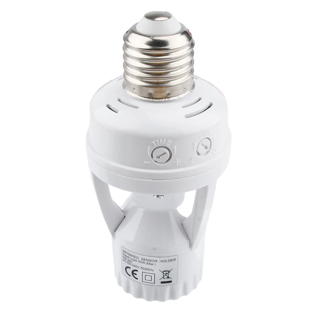 Motion Sensor Light Socket Smart Sensor Light Switch LED PIR Infrared Motion Sensor Detection E27 Light Bulb Auto Light Control