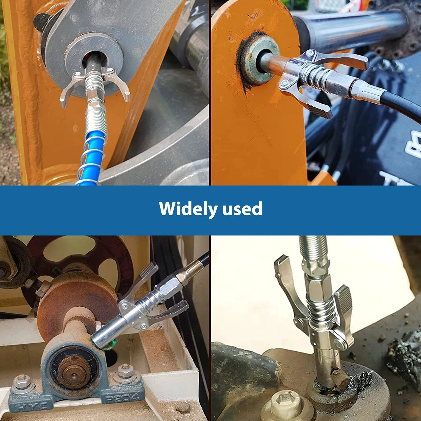 10000 PSI Grease Coupler Heavy-Duty Quick Release Grease Gun Coupler Two Press Easy To Push Grease Tool Coupler Accessories