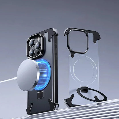 Eary Phone Case with Finger Ring Holder Anti-Collision Light Weight Phone Cover Metal Phone Bumper for iPhone 14pro/ pro max