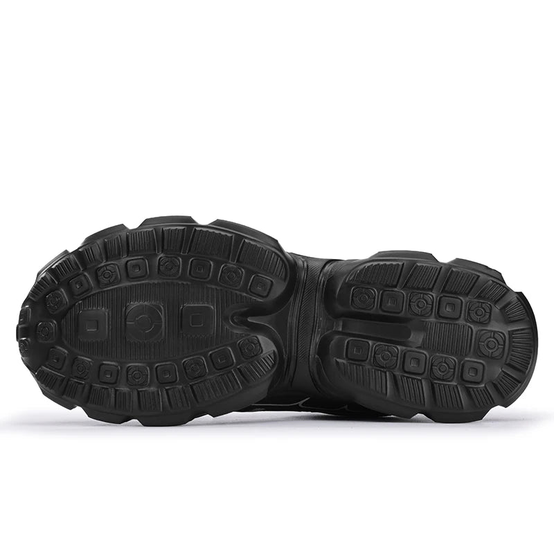 Men's steel toe work shoes smart buckle convenient fashion lightweight anti-smash anti-puncture safety protection shoes