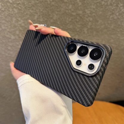 Luxury Colorful Kevlar Carbon Fiber Magnetic Phone Case For Samsung S24 S25 Ultra S23 Plus For Magsafe Wireless Charging Cover