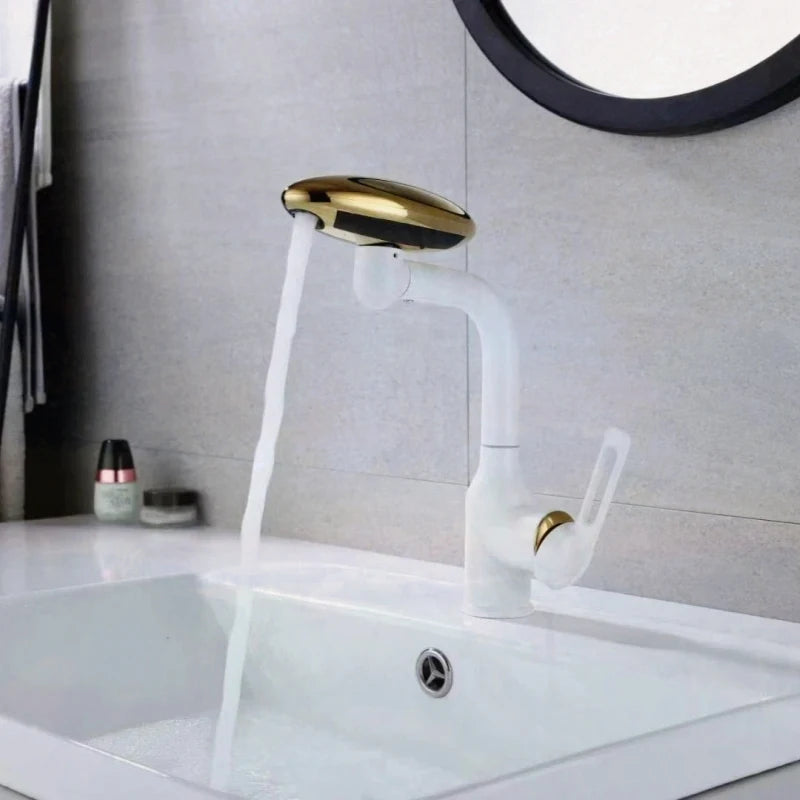 4 Modes 360° Rotation Multi Functional Waterfall Basin Faucet  Stream Sprayer Hot Cold Water Sink Mixer Wash Tap For Bathroom