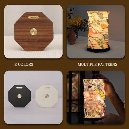 Rotating Night Light LED Creative Folding Table Light USB Charging Portable Atmosphere Light Decoration Customizable Gift
