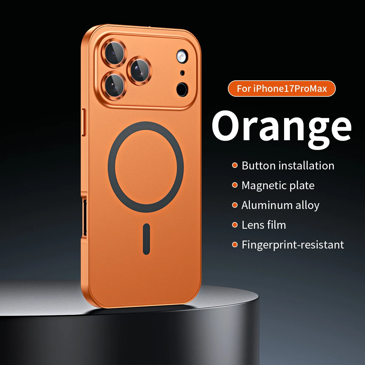 Fashion Aluminum Metal Magnetic Case For iPhone16 17 Pro Max 15Pro 14 13 12 Magsafe Wireless Charging Glass Lens Backboard Cover