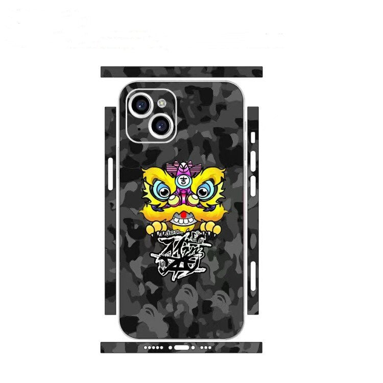3M Decal Skin for iPhone 14 13 12 Pro Max Mini Cartoon Back Film Cover Protector Wrap Ultra Thin Sticker