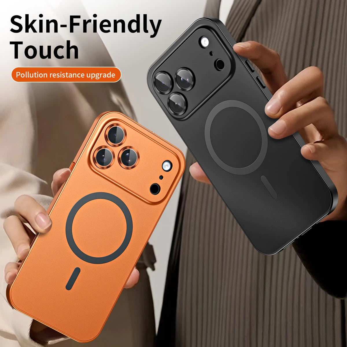 Fashion Aluminum Metal Magnetic Case For iPhone16 17 Pro Max 15Pro 14 13 12 Magsafe Wireless Charging Glass Lens Backboard Cover