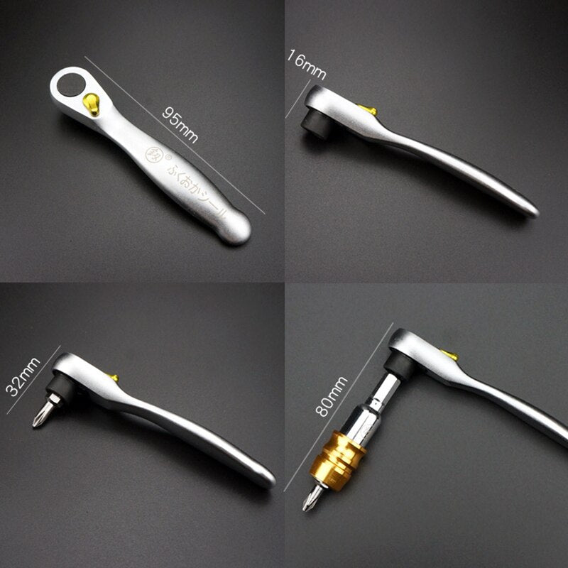mini Ratchet wrench Screwdriver bit set Multifunctional Special shaped  slotted phillips screwdriver hand tools