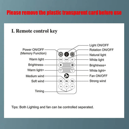 60W Ceiling Fan E27 With Led Light And Remote Control 360 ° Rotation Cooling Electric fan Lamp Chandelier For Room Home Decor