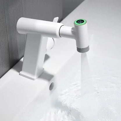 Smart Digital Display Pull-Out Faucet for Home Bathroom Smart Temp Tap 360Rotating Faucet Water Saving Hot Cold Washbasin Faucet