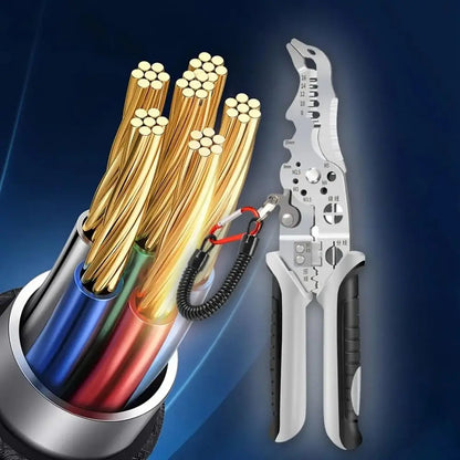 Multifunctional Wire Strippers Portable Elbow Cutting Crimping Splitting Wire Stripper Tool Wire Pliers