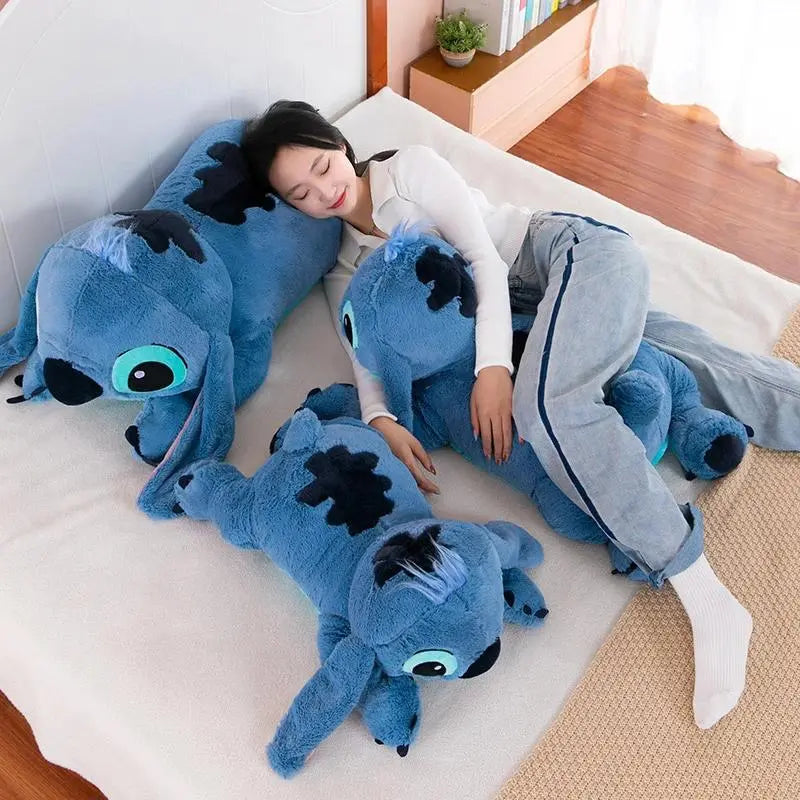 Disney Stitch Plush Stuffed Doll Blue Kawaii Cartoon Animal Sofa Sleeping Soft Pillow Toys For Kids Girl Cute Birthday Gifts