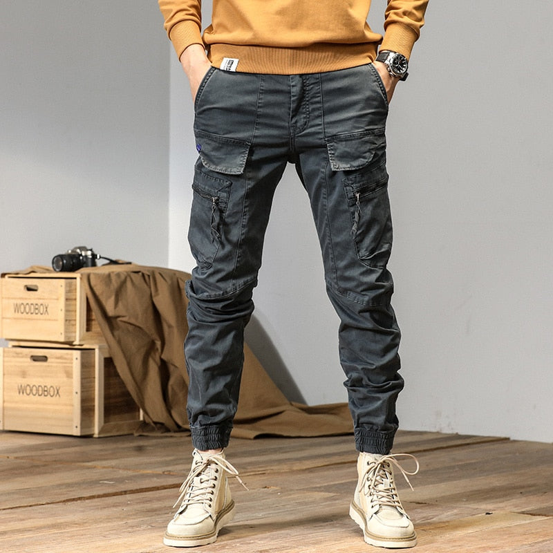 Joggers Cargo Pants Men Casual Y2k MultiPocket Male Trousers Sweatpants Streetwear Techwear Tactical Track Sport Green Pants Men