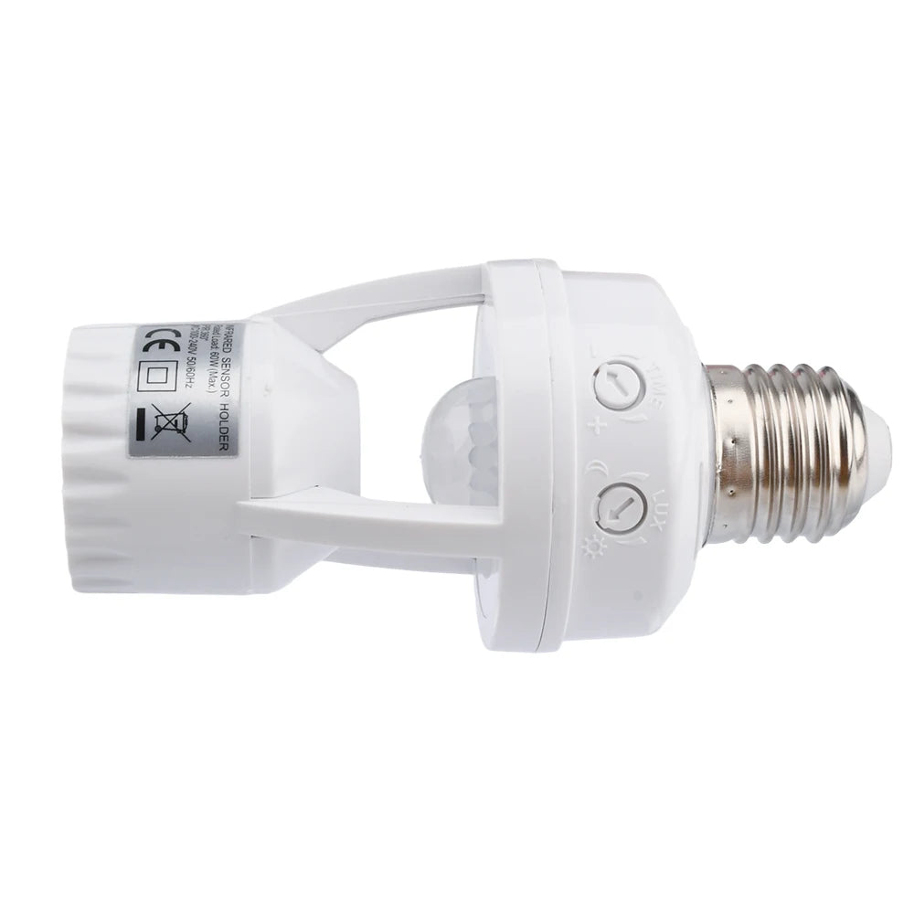 Motion Sensor Light Socket Smart Sensor Light Switch LED PIR Infrared Motion Sensor Detection E27 Light Bulb Auto Light Control