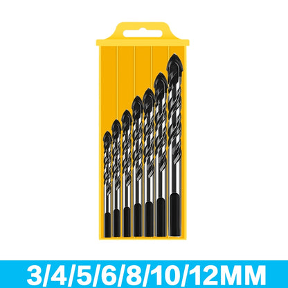 3-12mm Multifunctional Glass Metal Tile Drill Bit Triangle Diamond Drill Set Ceramic Concrete Brick Wood Punching Hole Saw Drill