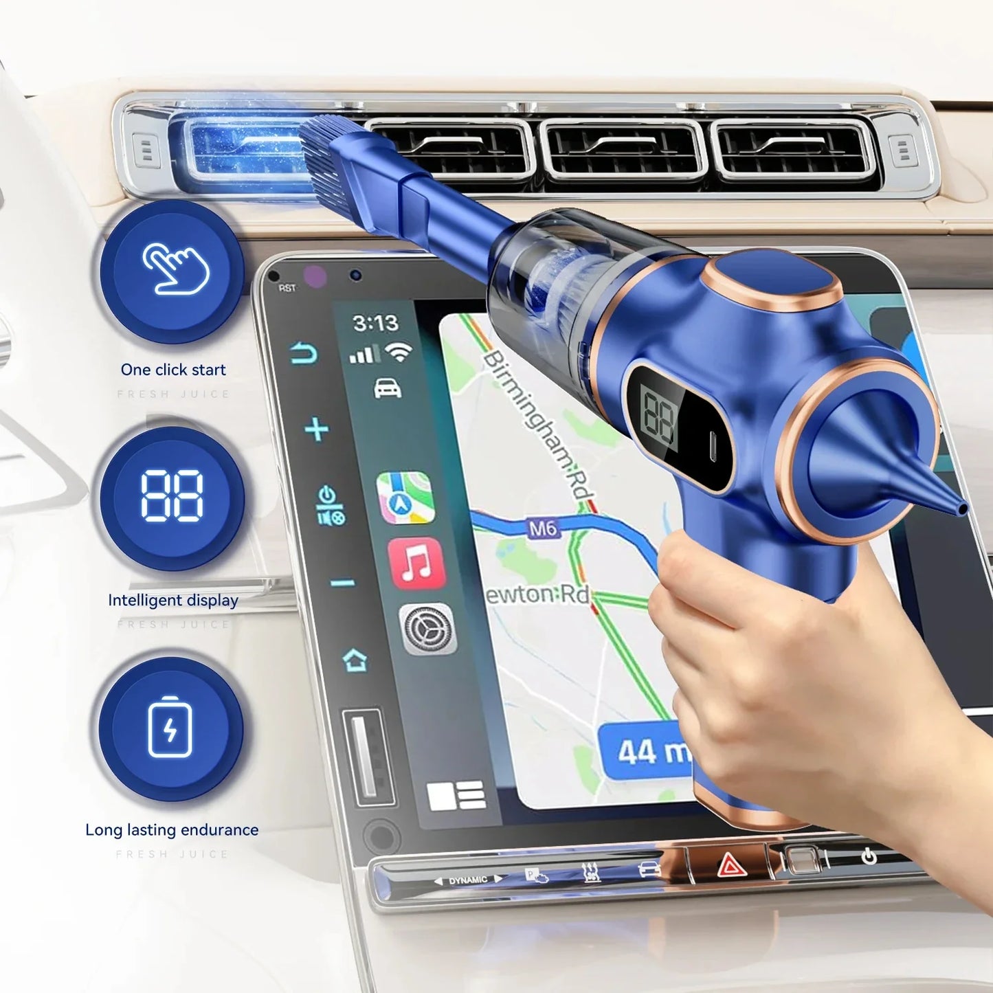 NEW 198000Pa 5 in1 Wireless Vacuum Cleaner Automobile Portable Robot Vacuum Cleaner Handheld For Office Car Home