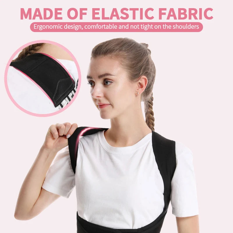 Adjustable Back Posture Belt Office Home Gym Unisex Back Posture Brace for Men Women Fit for Spine Back Brace for Shoulders
