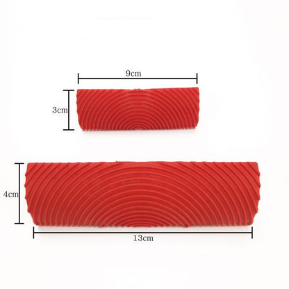 Rubber Roller Brush Imitation Wood Wall Painting Machine DIY Texture Roller Art Paint Brush for Home Decoration Painting Tools