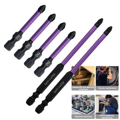 HRC61 Degree Magnetic Cross Screwdriver Bits PH2 Screwdriver Impact Drill Bits