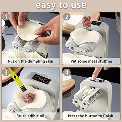 Electric Dumpling Maker Machine Household Automatic USB Charging Dumpling Maker Pressing Mould with Spoon Brush Kitchen Tool
