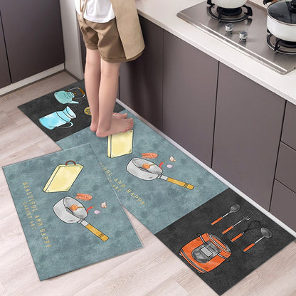 Fashion Simple Nordic Style Kitchen Mat Floor Carpet House Hold Long Strip Door Modern Home Decor