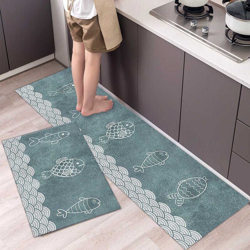Fashion Simple Nordic Style Kitchen Mat Floor Carpet House Hold Long Strip Door Modern Home Decor