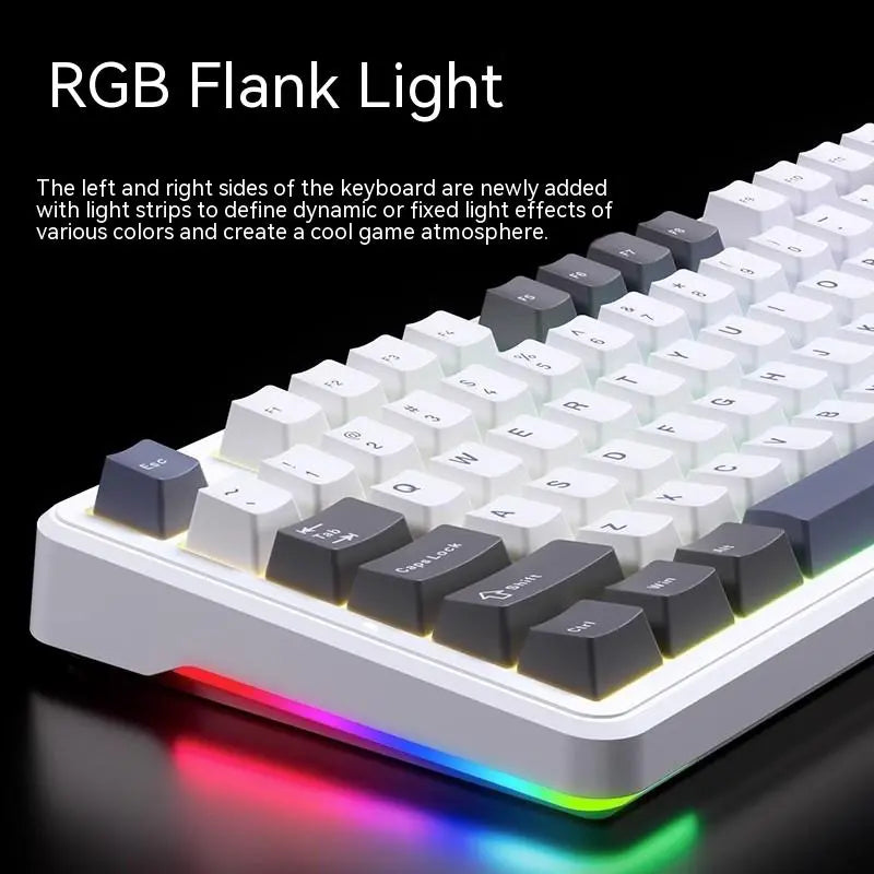 Aula Leobog F87 Keyboard 87 Keys Tri Mode Bluetooth Wireless 2.4g Wired Mechanical Keyboard Accessory For Gamer Pc Office Gifts