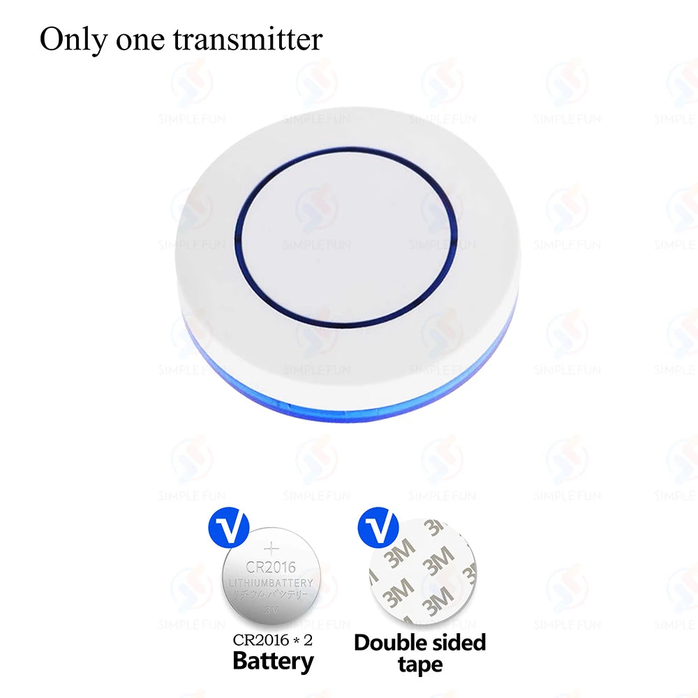 Wireless RF433MHz Remote Control Switch AC 110V 220V 10A Relay Receiver and Round Button Transmitter for Light Lamp Fan ON/OFF