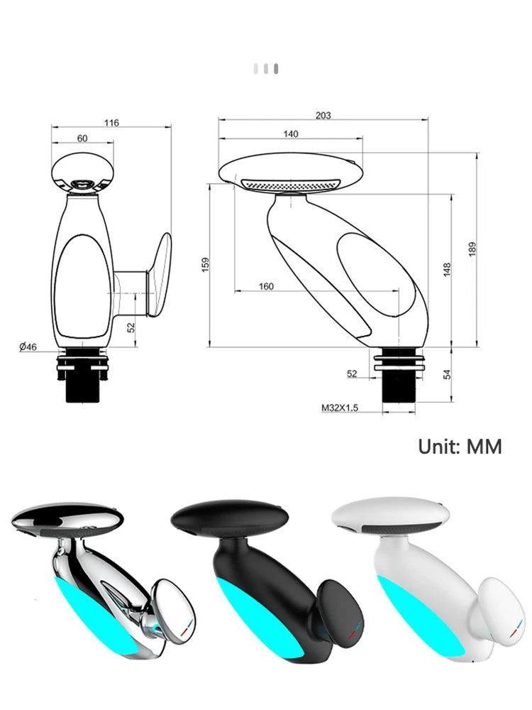 LED Pull-Out Basin Faucet – 360° Flexible Use